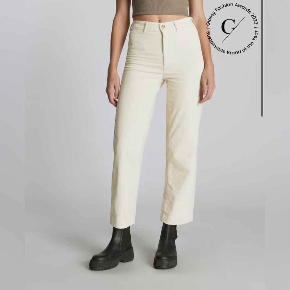 NWOT Everlane Corduroy wide-leg pant in Canvas, Size 2